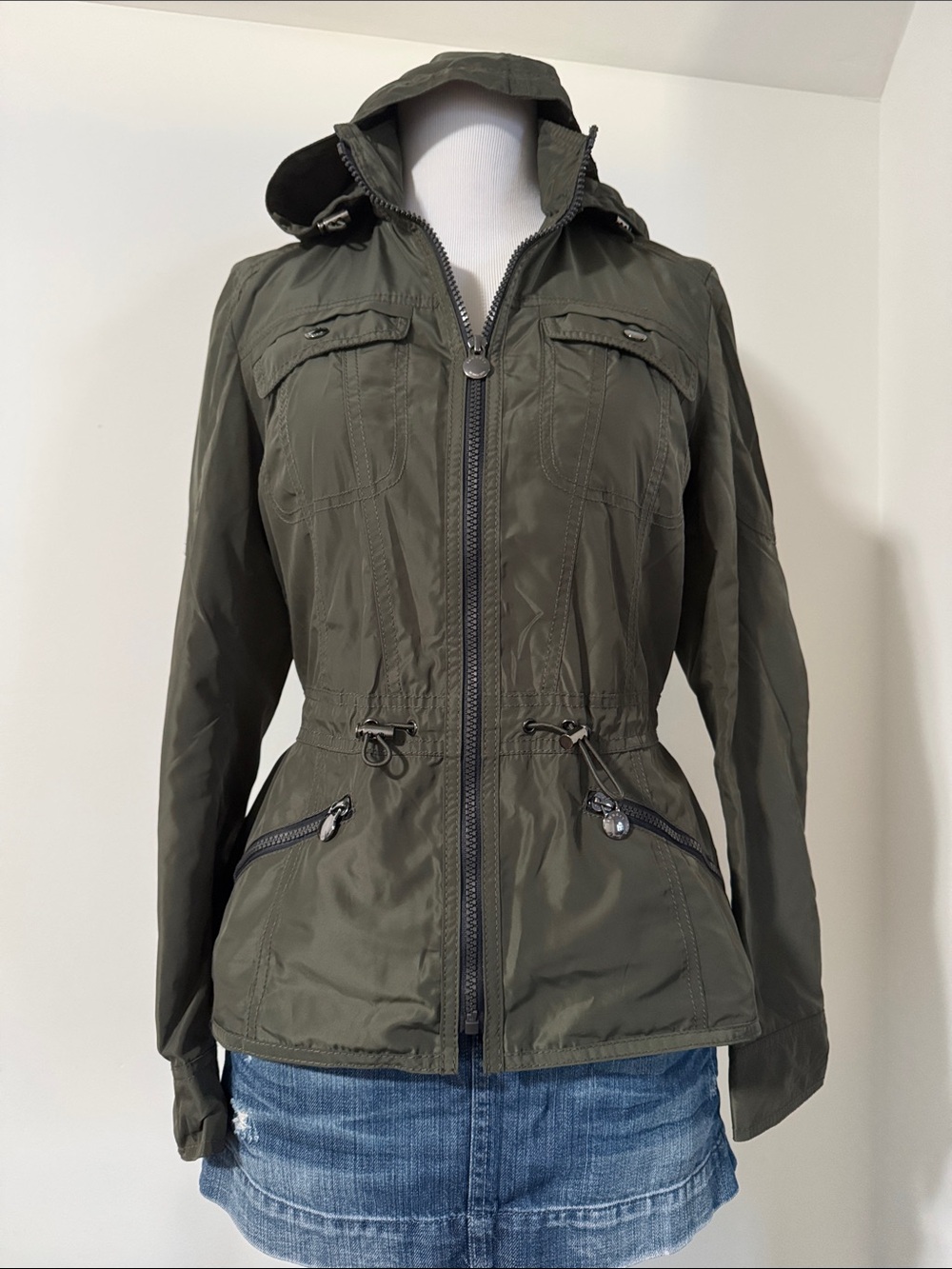 Laundry XS Olive Hooded Lightweight Women's Jacket